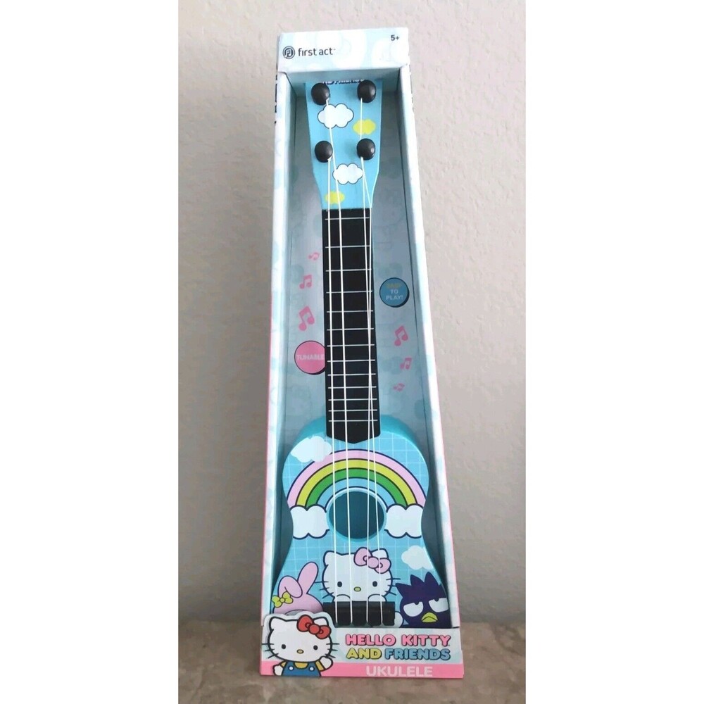 First Act Hello Kitty And Friends Blue Ukulele Tunable Easy to Play 3+